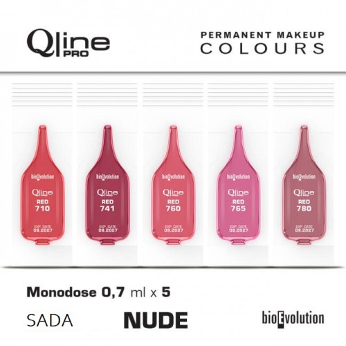 Sada QlinePro - RED NUDE MIX 5x0,7ml